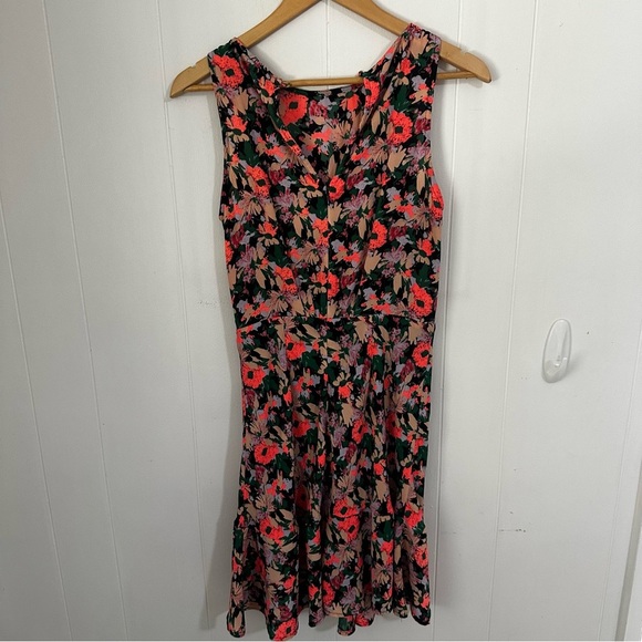 J Crew Mercantile Pink and Black Sheath Mini Dress for Wedding Guest - Picture 2 of 4